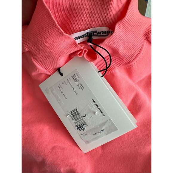 ALEXANDERWANG.T Appliquéd stretch-knit turtleneck mini dress SMALL $450 - Picture 9 of 9